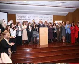 Ringing Bell for Gender Equality Stock Exchange Conference