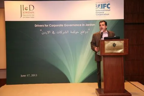 The Jordan Institute of Directors Held its First Event on June 17, 2013 on “Drivers for Corporate Governance in Jordan”.